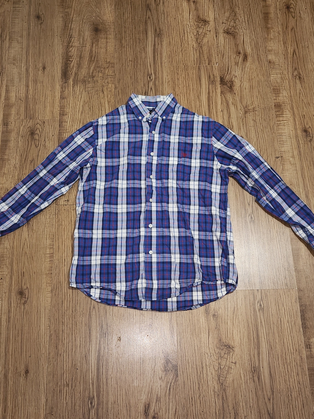 U.S. Polo Assn. Purple & Blue Plaid Button-Down Shirt
